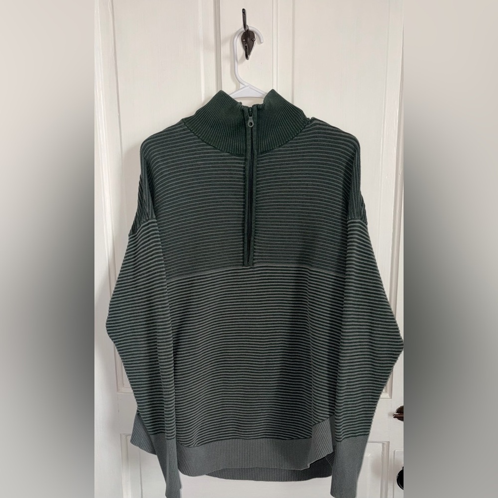 Aerie Offline Oversized Ribbed Quarter Zip